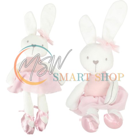 Maskotka pluszowa pluszak przytulanka królik zajączek w różowej sukience 42cm Maskotka pluszowa pluszak przytulanka królik zajączek w różowej sukience 42cm