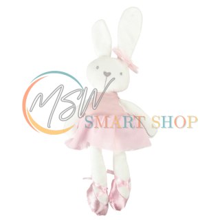Maskotka pluszowa pluszak przytulanka królik zajączek w różowej sukience 42cm