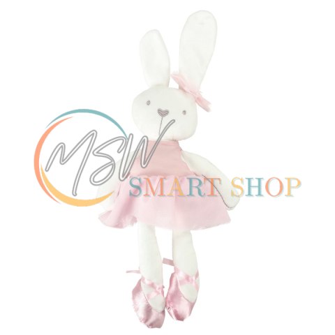 Maskotka pluszowa pluszak przytulanka królik zajączek w różowej sukience 42cm Maskotka pluszowa pluszak przytulanka królik zajączek w różowej sukience 42cm