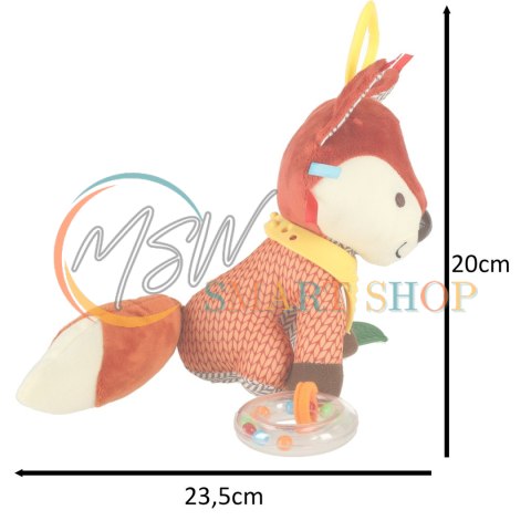 Maskotka sensoryczna zawieszka do wózka lisek Maskotka sensoryczna zawieszka do wózka lisek