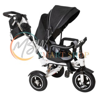 Rowerek trójkołowy Trike Fix V3 rower spacerówka 3w1 obracany 360 wolne koło czarny