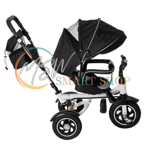 Rowerek trójkołowy Trike Fix V3 rower spacerówka 3w1 obracany 360 wolne koło czarny