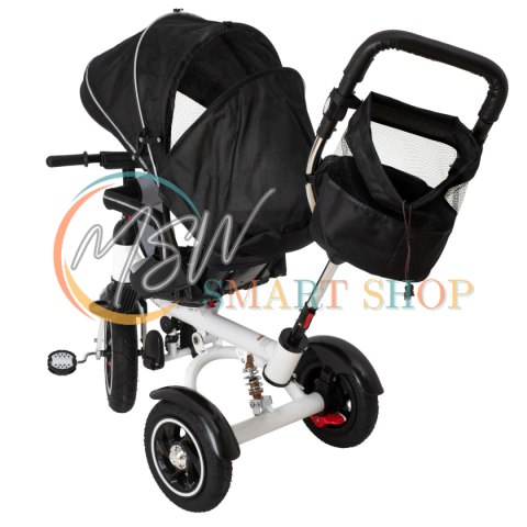 Rowerek trójkołowy Trike Fix V3 rower spacerówka 3w1 obracany 360 wolne koło czarny