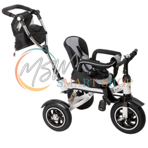 Rowerek trójkołowy Trike Fix V3 rower spacerówka 3w1 obracany 360 wolne koło czarny