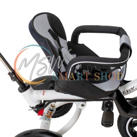 Rowerek trójkołowy Trike Fix V3 rower spacerówka 3w1 obracany 360 wolne koło czarny