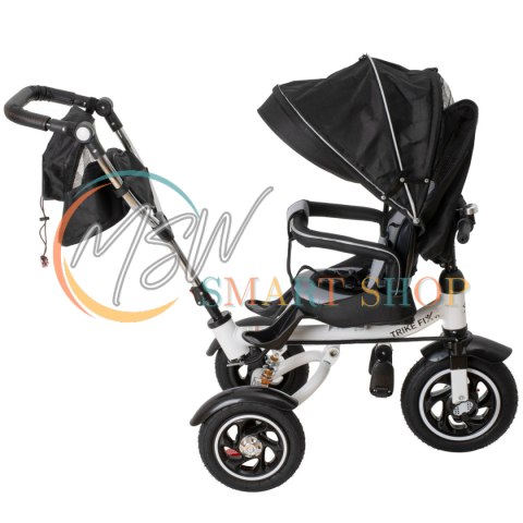 Rowerek trójkołowy Trike Fix V3 rower spacerówka 3w1 obracany 360 wolne koło czarny
