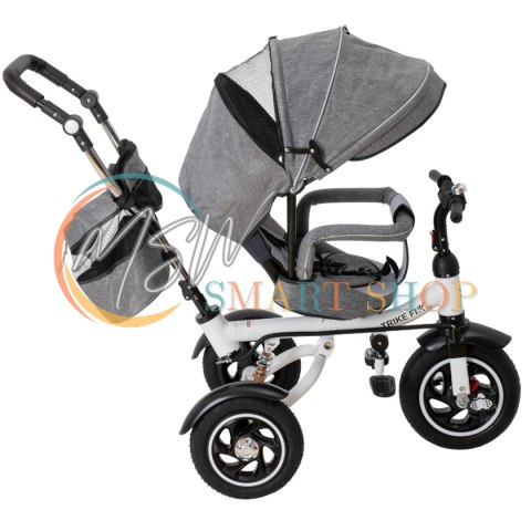Rowerek trójkołowy Trike Fix V3 rower spacerówka 3w1 obracany 360 wolne koło szary