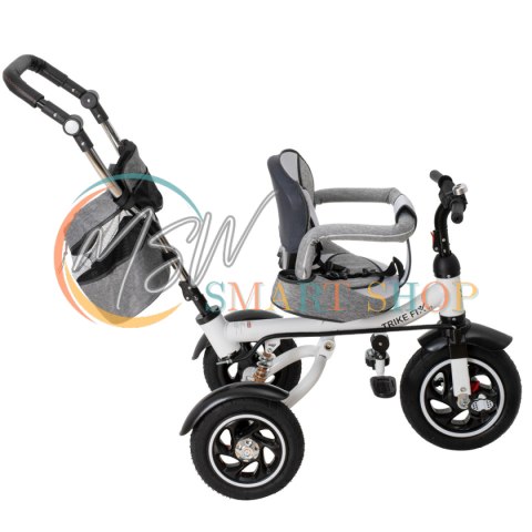 Rowerek trójkołowy Trike Fix V3 rower spacerówka 3w1 obracany 360 wolne koło szary