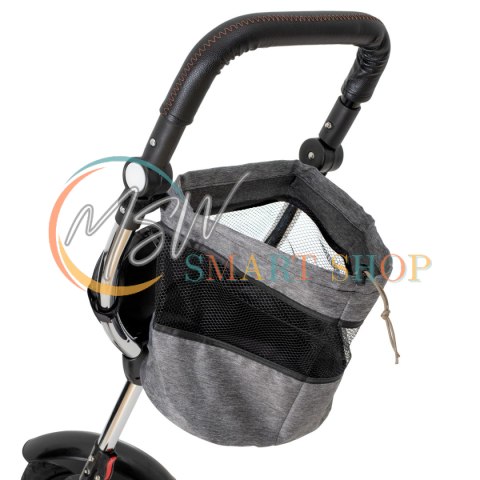 Rowerek trójkołowy Trike Fix V3 rower spacerówka 3w1 obracany 360 wolne koło szary