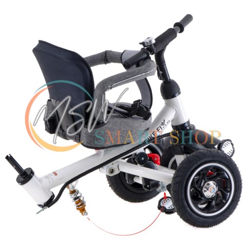 Rowerek trójkołowy Trike Fix V3 rower spacerówka 3w1 obracany 360 wolne koło szary
