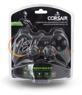 EG106 Gamepad PS2/PS3/PC USB Corsair czarny Esperanza