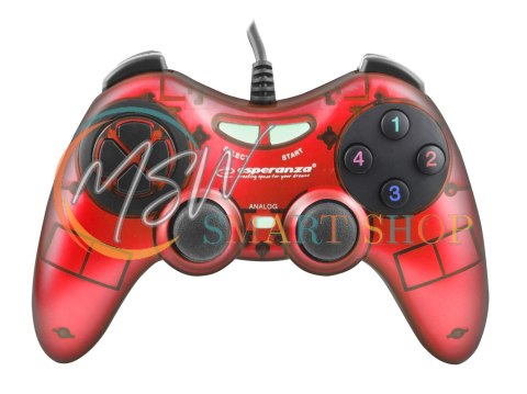 EGG105R Gamepad PC USB Fighter czerwony Esperanza EGG105R Gamepad PC USB Fighter czerwony Esperanza