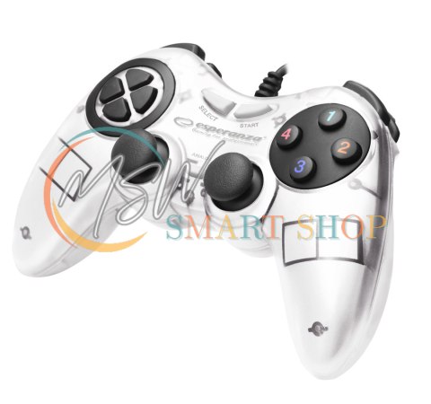 EGG105W Gamepad PC USB Fighter biały Esperanza EGG105W Gamepad PC USB Fighter biały Esperanza