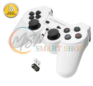 EGG108W Gamepad bezprzewodowy PC/PS3 USB Gladiator biało-czarny