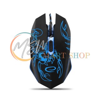EGM203B Mysz przewodowa dla graczy 6D optyczna USB MX203 Scorpio niebieska