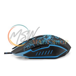 EGM203B Mysz przewodowa dla graczy 6D optyczna USB MX203 Scorpio niebieska