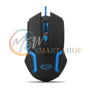 EGM205B Mysz przewodowa dla graczy 6D optyczna USB MX205 Fighter NIEBIESKA