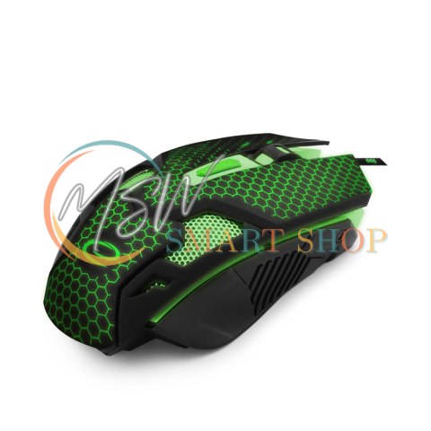 EGM207G Mysz przewodowa dla graczy 6D optyczna USB MX207 Cobra zielona EGM207G Mysz przewodowa dla graczy 6D optyczna USB MX207 Cobra zielona
