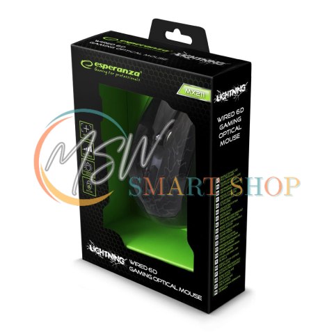 EGM211R Mysz przewodowa dla graczy 6D optyczna USB MX211 Lightning EGM211R Mysz przewodowa dla graczy 6D optyczna USB MX211 Lightning