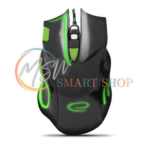 EGM401KG Mysz przewodowa dla graczy 7D optyczna USB MX401 Hawk czarno-zielona EGM401KG Mysz przewodowa dla graczy 7D optyczna USB MX401 Hawk czarno-zielona