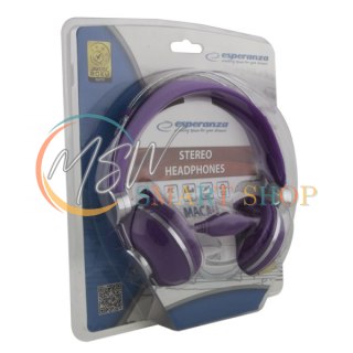 EH149V Słuchawki Audio Macau fioletowe Esperanza