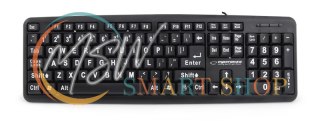 EK129 Klawiatura przewodowa standardowa z dużym nadrukiem USB Florida