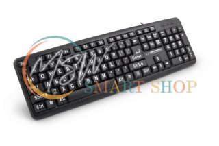 EK129 Klawiatura przewodowa standardowa z dużym nadrukiem USB Florida