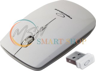 EM120W Mysz bezprzewodowa 2.4GHz 4D optyczna USB Saturn biała