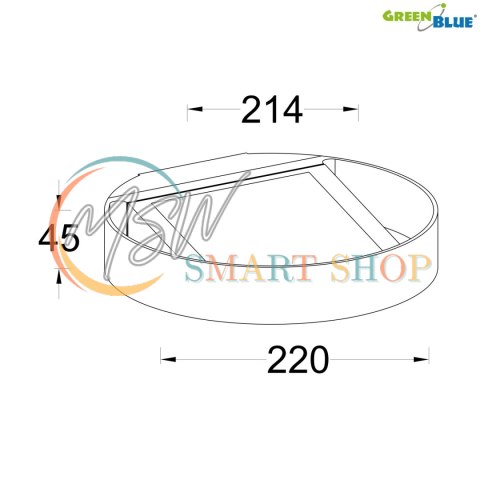 GB130 46761 Solarna lampa ścienna okrągła led 3W