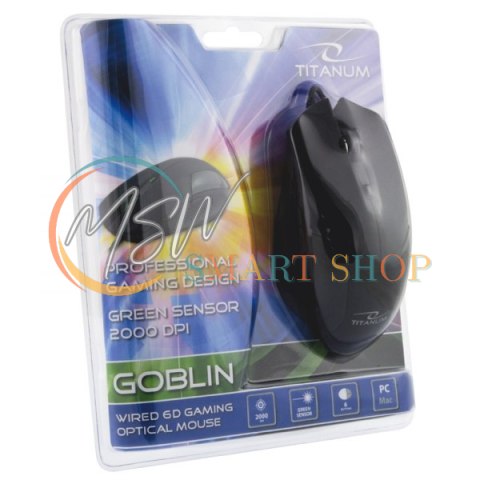 TM106 Mysz przewodowa dla graczy 6D optyczna USB Goblin Titanum TM106 Mysz przewodowa dla graczy 6D optyczna USB Goblin Titanum