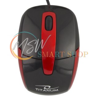 TM108K Mysz przewodowa 3D optyczna USB Barracuda czarna Titanum