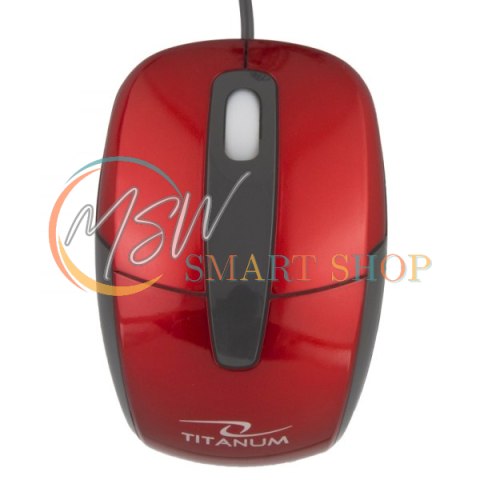 TM108R Mysz przewodowa 3D optyczna USB Barracuda czerwona Titanum TM108R Mysz przewodowa 3D optyczna USB Barracuda czerwona Titanum