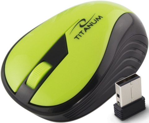 TM114G Mysz bezprzewodowa 2.4GHz 3D optyczna USB Rainbow zielona TM114G Mysz bezprzewodowa 2.4GHz 3D optyczna USB Rainbow zielona