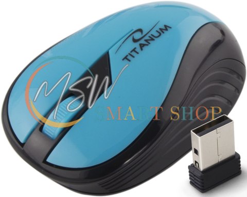 TM114T Mysz bezprzewodowa 2.4GHz 3D optyczna USB Rainbow turkusowa TM114T Mysz bezprzewodowa 2.4GHz 3D optyczna USB Rainbow turkusowa