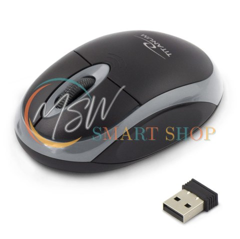 TM116E Mysz bezprzewodowa 2.4GHz 3D optyczna USB Vulture czarno-szara TM116E Mysz bezprzewodowa 2.4GHz 3D optyczna USB Vulture czarno-szara