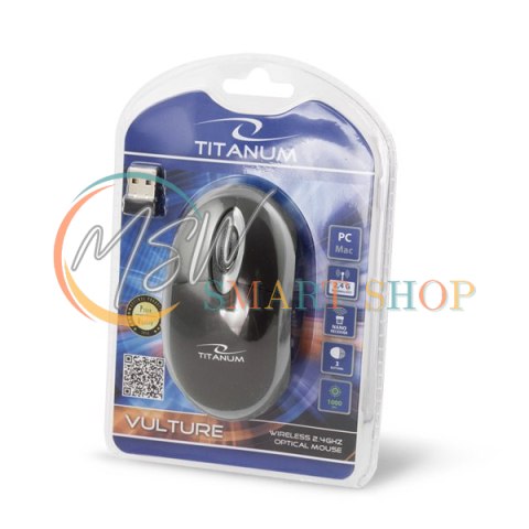 TM116E Mysz bezprzewodowa 2.4GHz 3D optyczna USB Vulture czarno-szara TM116E Mysz bezprzewodowa 2.4GHz 3D optyczna USB Vulture czarno-szara