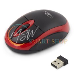 TM116R Mysz bezprzewodowa 2.4GHz 3D optyczna USB Vulture czarno-czerwona