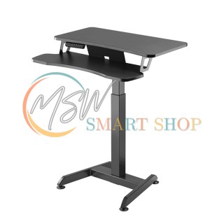 Biurko elektryczne Maclean, regulacja wys., stolik, stacja robocza, do pracy stojąco siedzącej, max wys 122cm, max 37 kg, MC-835