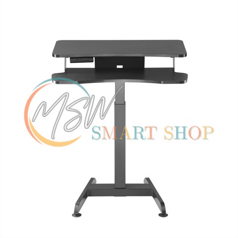 Biurko elektryczne Maclean, regulacja wys., stolik, stacja robocza, do pracy stojąco siedzącej, max wys 122cm, max 37 kg, MC-835