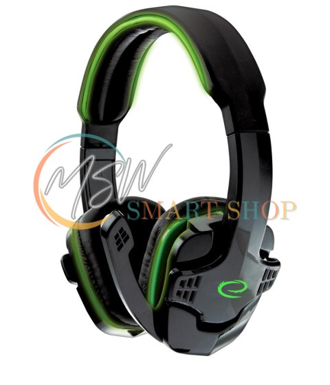 EGH310G Esperanza słuchawki z mikrofonem gaming raven zielone EGH310G Esperanza słuchawki z mikrofonem gaming raven zielone