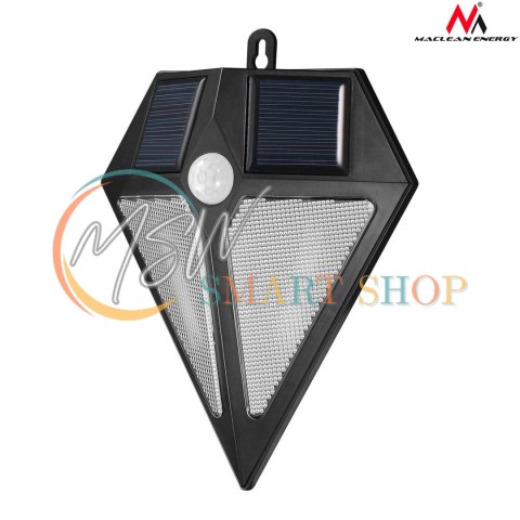 Lampa LED Maclean, Solarna, Ścienna, Z czujnikiem ruchu, 6 LED, 2x solar, MCE168 Lampa LED Maclean, Solarna, Ścienna, Z czujnikiem ruchu, 6 LED, 2x solar, MCE168