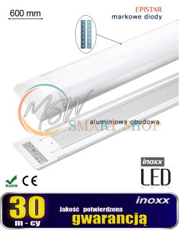 Lampa liniowa natynkowa panel led slim 60cm 18w 6000k zimna