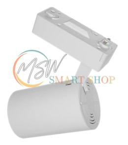 Lampa sklepowa led reflektor szynowy jednofazowy biały 30w 2250 lm światło neutralne 4000k