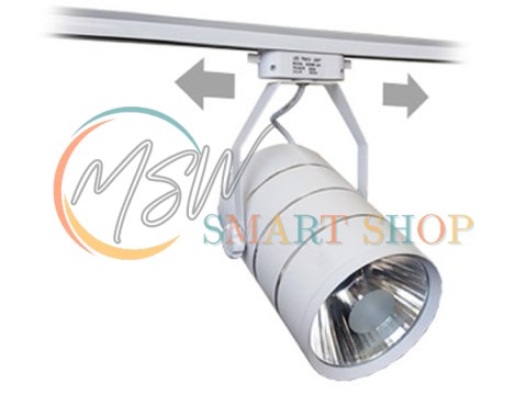 Lampa sklepowa led reflektor szynowy jednofazowy biały metalowy 30w 2550 lm światło ciepłe 3000k Lampa sklepowa led reflektor szynowy jednofazowy biały metalowy 30w 2550 lm światło ciepłe 3000k