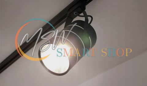 Lampa sklepowa led reflektor szynowy jednofazowy czarny 30w 2550 lm światło ciepłe 3000k Lampa sklepowa led reflektor szynowy jednofazowy czarny 30w 2550 lm światło ciepłe 3000k