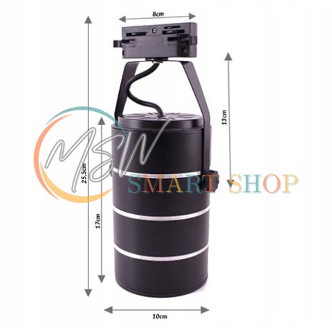 Lampa sklepowa led reflektor szynowy jednofazowy czarny 30w 2550 lm światło zimne 6000k Lampa sklepowa led reflektor szynowy jednofazowy czarny 30w 2550 lm światło zimne 6000k