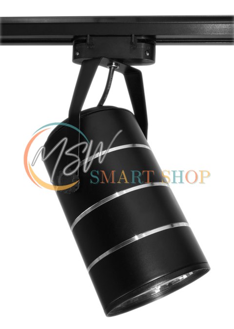 Lampa sklepowa led reflektor szynowy jednofazowy czarny 30w 2550 lm światło zimne 6000k Lampa sklepowa led reflektor szynowy jednofazowy czarny 30w 2550 lm światło zimne 6000k