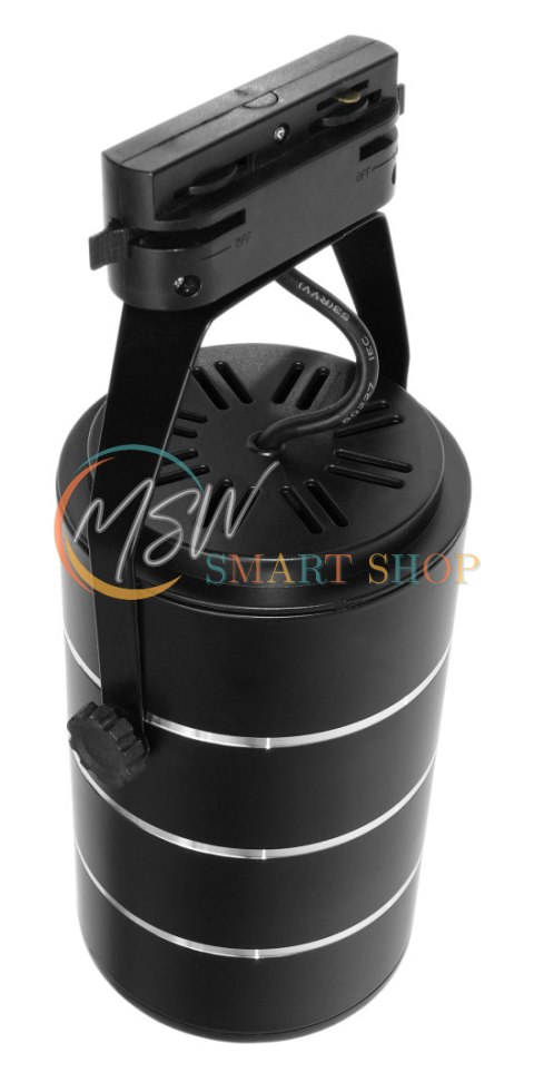 Lampa sklepowa led reflektor szynowy jednofazowy czarny 30w 2550 lm światło zimne 6000k Lampa sklepowa led reflektor szynowy jednofazowy czarny 30w 2550 lm światło zimne 6000k