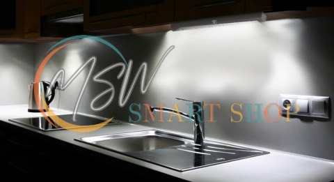 Lampka kuchenna podszafkowa 6LED Maclean, podłużna, z czujnikiem ruchu, 5xAAA, MCE123 Lampka kuchenna podszafkowa 6LED Maclean, podłużna, z czujnikiem ruchu, 5xAAA, MCE123