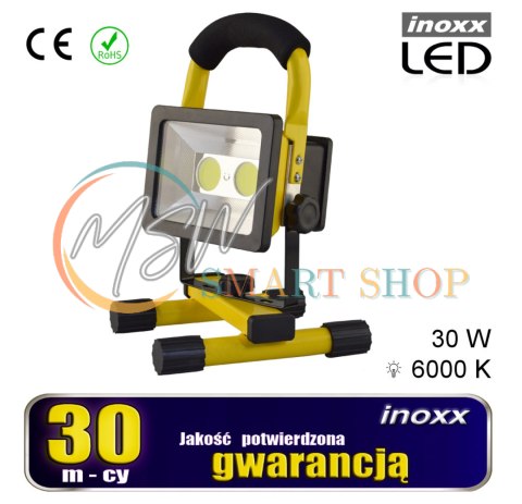Naświetlacz przenośny led 30w 6000k aku/ 230v Naświetlacz przenośny led 30w 6000k aku/ 230v